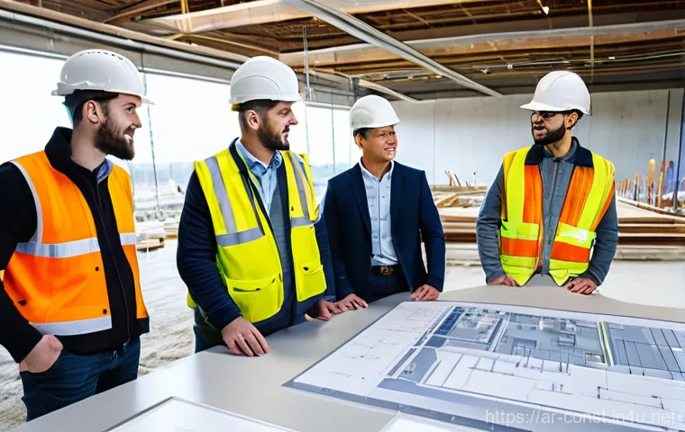 시공 전문가의 자가 진단 체크리스트 - Image Prompt 1: The Blueprint of Success - Planning and Technology Integration**