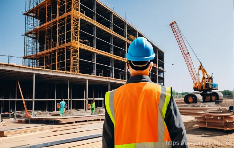 건축 시공 리스크 관리 - **Prompt:** A diverse team of professional construction engineers and project managers (including in...