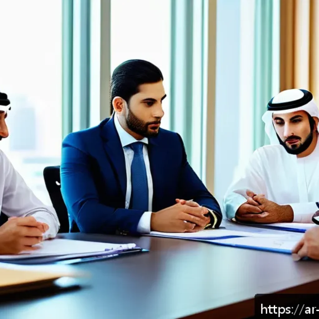 시공 전문가가 알아야 할 계약서 작성법 - A professional Middle Eastern business meeting scene focused on contract drafting and negotiation, f...